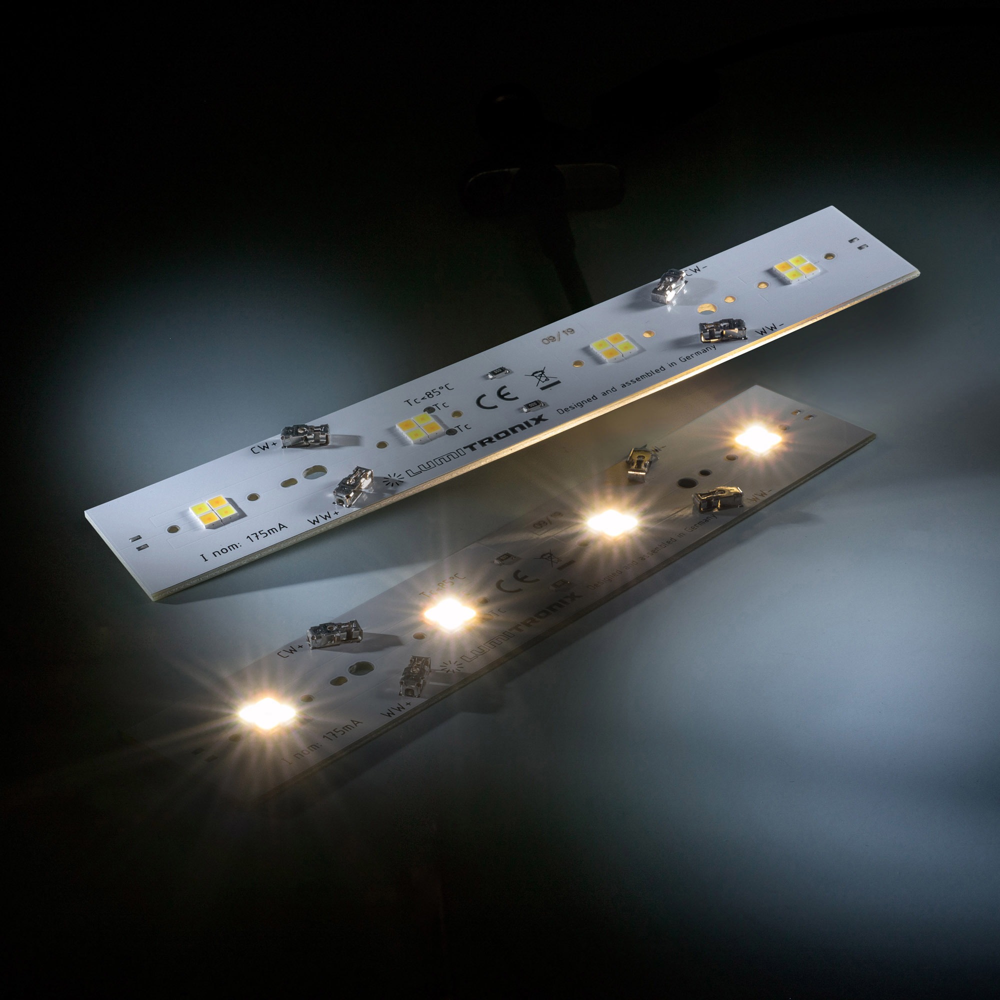 Daisy 16 Nichia LED Tira Blanco 2700-4000K 360+340lm 175mA 11.5V 16 LEDs 16cm módulo (hasta 4375lm/m y 25W/m)