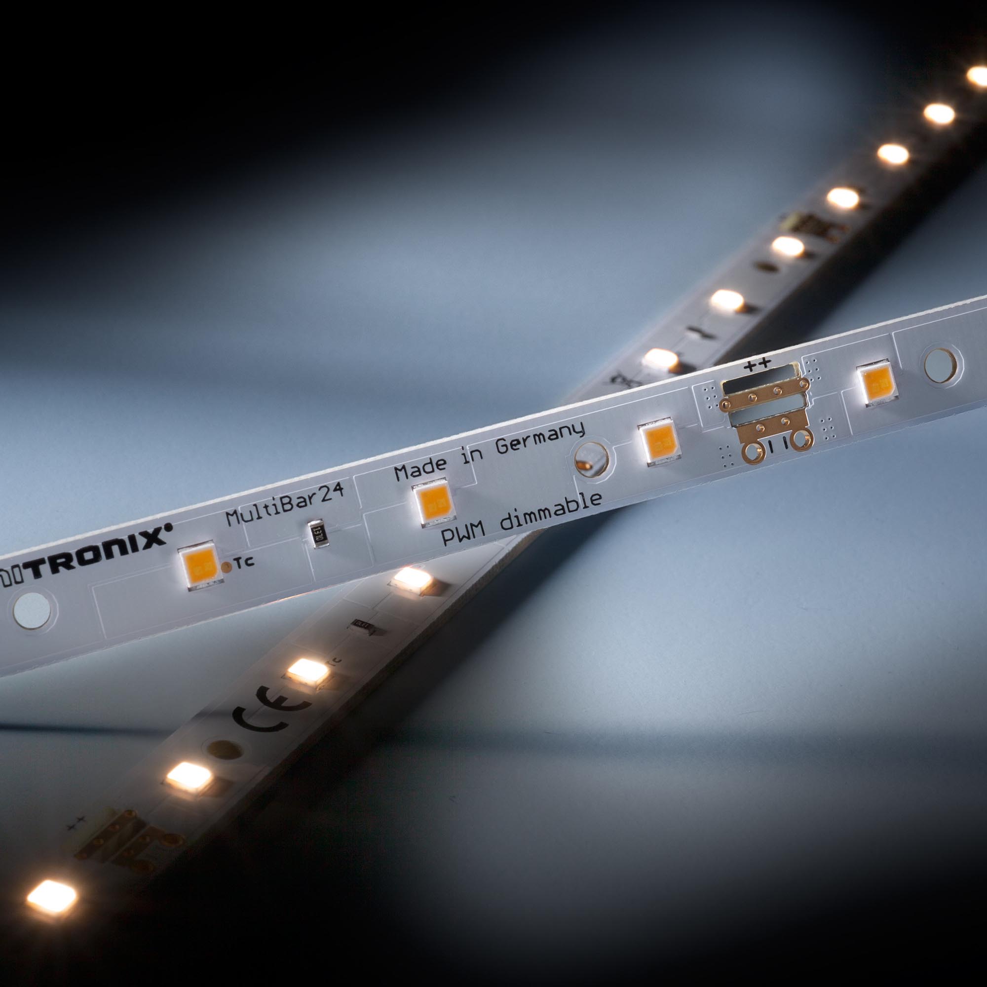 Multibar1090 Nichia tira LED blanco cálido CRI90 3000K 335lm 24V 24 LEDs barra de 50cm (670lm/m 5,2W/m)