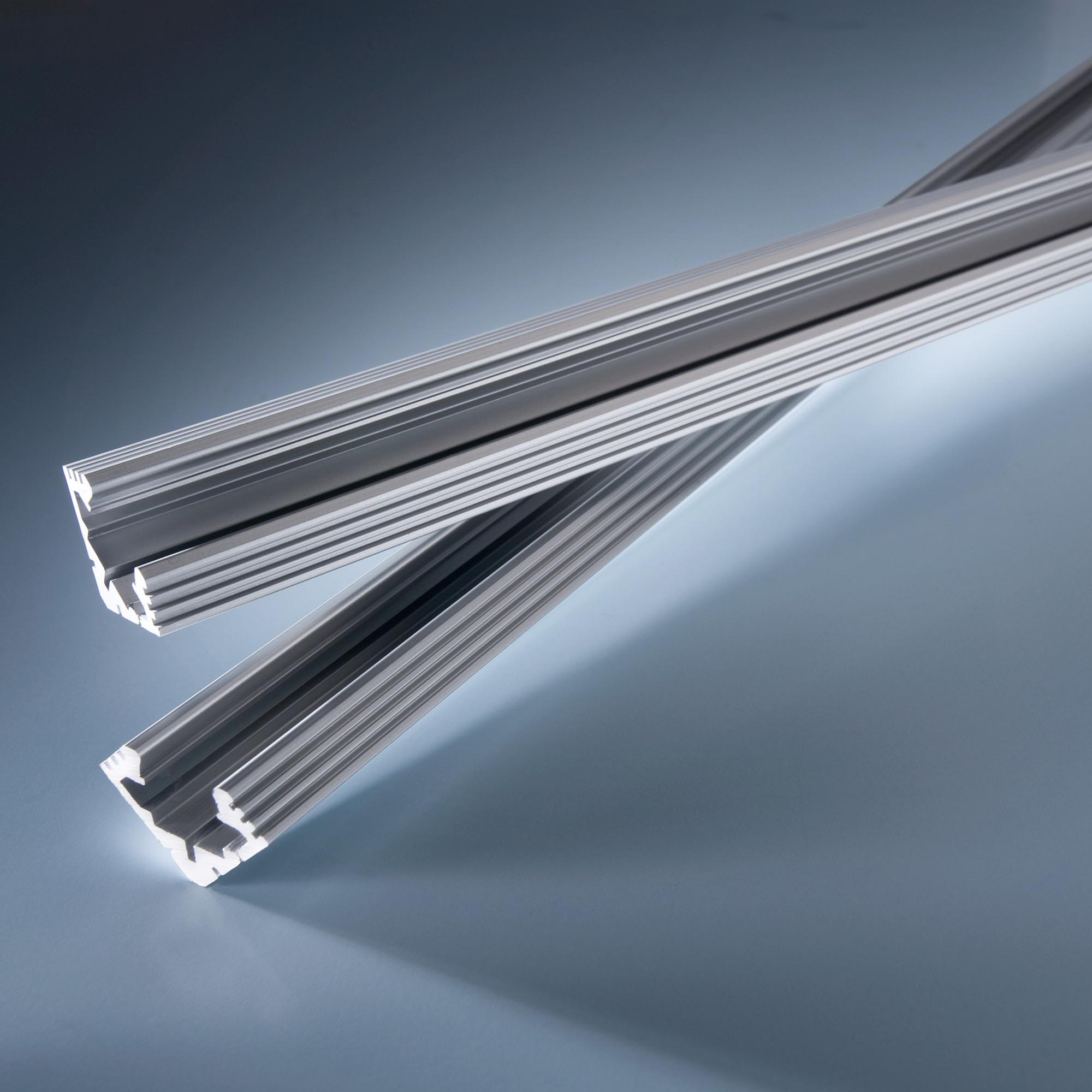 Perfil de aluminio Esquina aluvial para tiras de LED flexibles 102cm