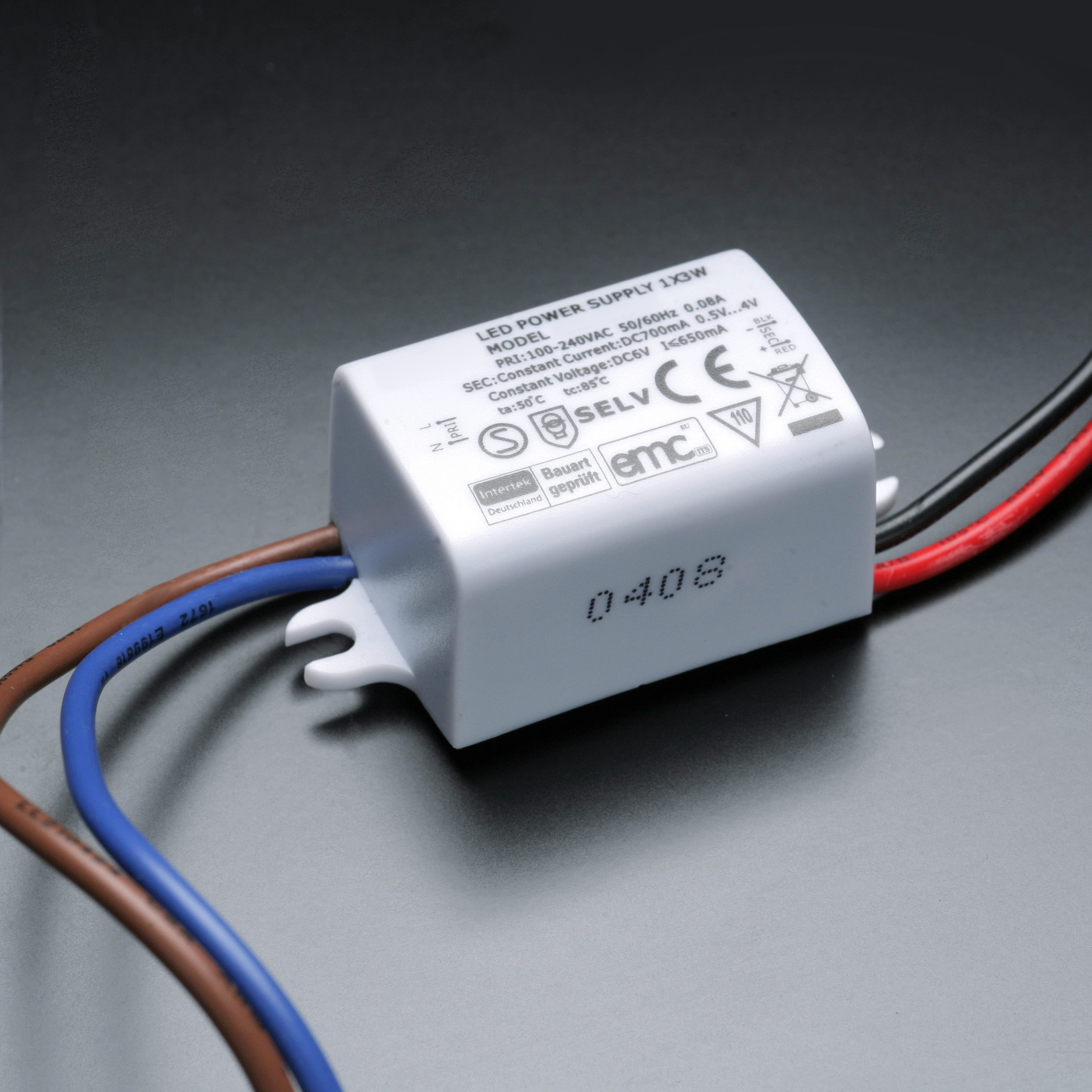 Lumitronix IP67 Driver LED de corriente constante 350mA 230V a 0.5 > 10VDC (3 x LED 1W)