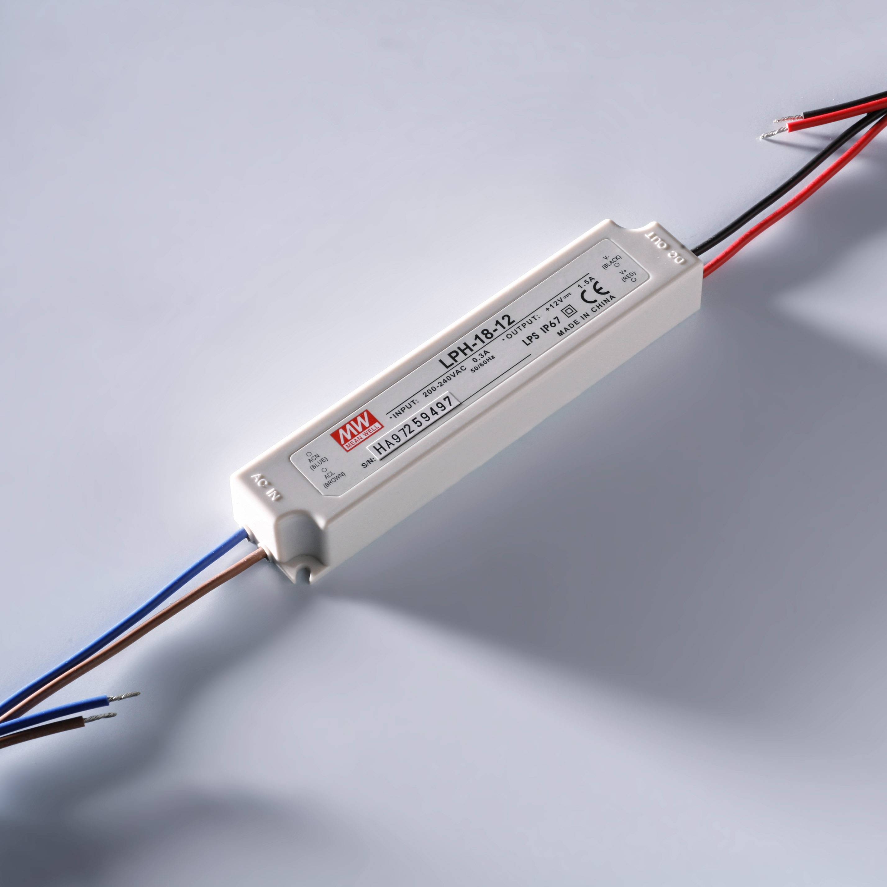 MEAN WELL Driver LED de corriente constante LPC-20-350 IP67 350mA 9 > 48V