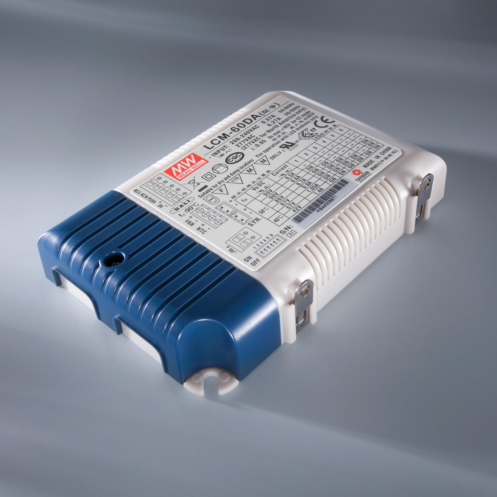 MEAN WELL Driver LED de corriente constante LCM-60 230V la 2-90V 500 > 1400mA DIM DALI