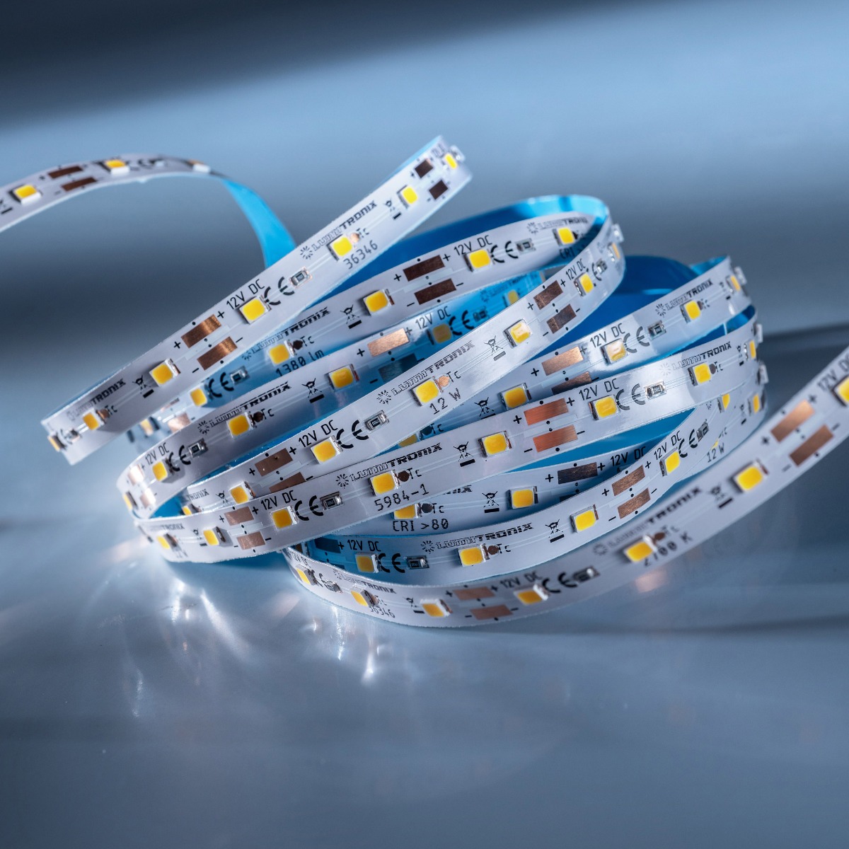 LumiFlex300 Seúl tira LED blanco 4000K 1530lm 12V 60 LEDs/m rollo de 5m (306lm/m y 2,4W/m)