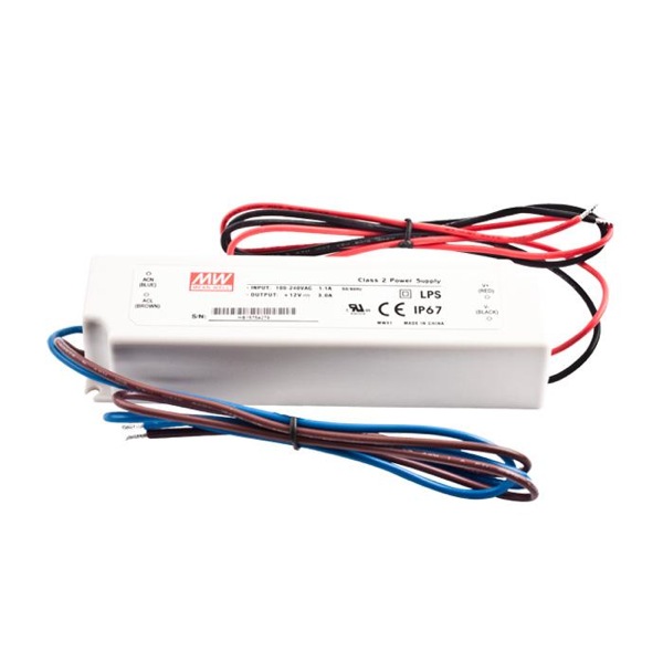 Mean Well LED Power Supply 24V 4.2A 100W IP67 LPV-100-24