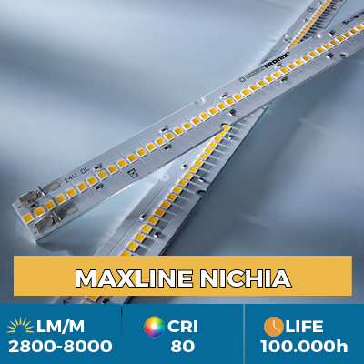 Tiras LED profesionales Maxline, Plug & Play, flujo luminoso hasta 8000 lm / m