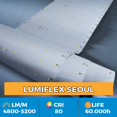 Tiras LED profesionales Z-Flex de Seoul Semiconductor, hasta 6200 lm por metro, en versiones de una o varias filas des LEDs