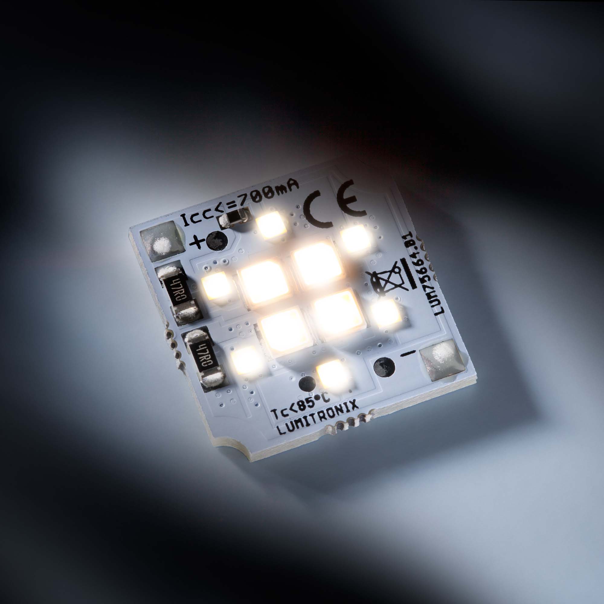 Nichia LED Módulo SmartArray 6+4 LEDs cuadrado 19mm Regulación especial 3000K-2000K 5.5W 631lm
