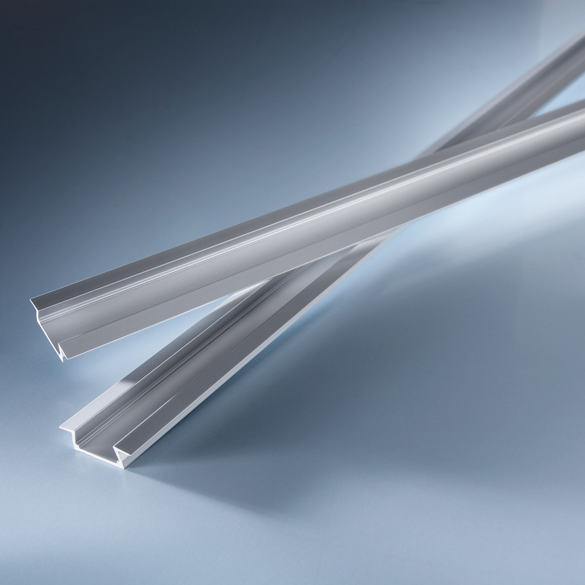 Perfil de aluminio Aluflex plano para tiras LED flexibles 102cm