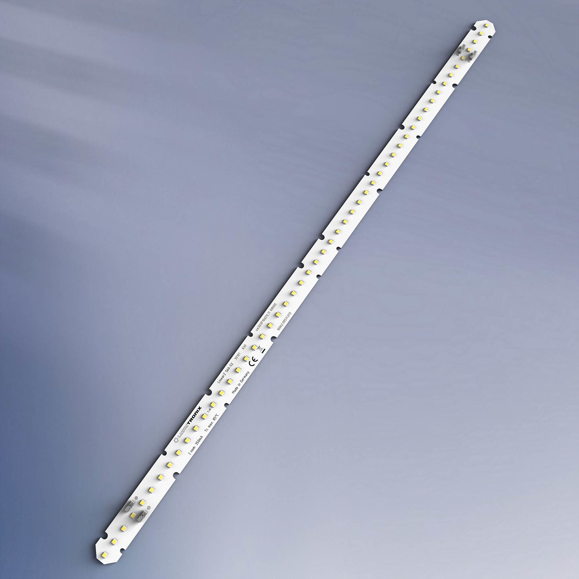 LumiBar-52-3098+ Toshiba-SSC tira LED Sunlike CRI98 blanco cálido 2700K 1325lm 350mA 39.6V 52 LEDs módulo de 56cm (2367lm/m 25W/m)