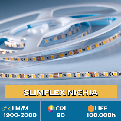 Tiras LED SlimFlex Nichia profesionales, 5mm de ancho, 100.000 horas de vida, flujo de hasta 2200 lm/m